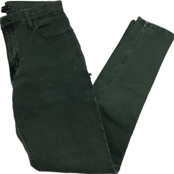 NEW Hudson 32 X 32 Skinny Jeans Dark Green Zip Pockets - Picture 1 of 6